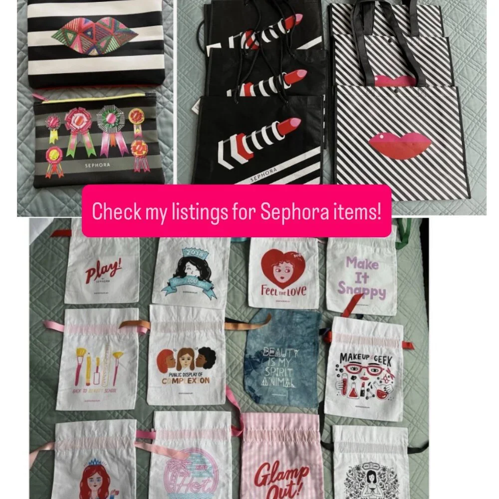 BUNDLE Sephora Cosmetics Pouches Bags Travel Pencil Pouch